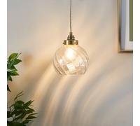 Harbour Studio Taelyn Clear Swirl Round Light Shade (D)20Cm