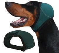 Harbyel Dog Ear Muffs & Swim Cap and No Shake Ear Wrap for Bathing, Hematoma, Drying & Noise Anxiety Relief - Elastic Waterproof Ear Protection with Calming Hoodie for Grooming