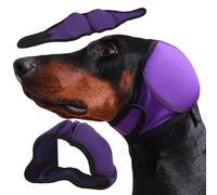 Harbyel Dog Ear Muffs & Swim Cap and No Shake Ear Wrap for Bathing, Hematoma, Drying & Noise Anxiety Relief - Elastic Waterproof Ear Protection with Calming Hoodie for Grooming