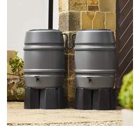 Harcostar 168 Litre Grey Water Butt Double Kit