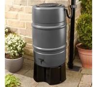 Harcostar 227 litre Grey Water Butt Kit inc. stand and downpipe fittings