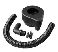 Harcostar Universal Rain Trap Diverter Black Downpipe Water Butt Connector Kit with 0.5m Flexible Hose 25mm Diameter Fits 63mm 68mm 80mm 100mm Round and 61mm 65mm Square Plastic Pipes