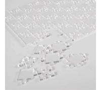Hard Acrylic Sensory Puzzle Set - Brain Game Premium Clear Puzzle, Reusable Clear Block | Cooperative Class Activity Kit Kit Degl Engagement Tool