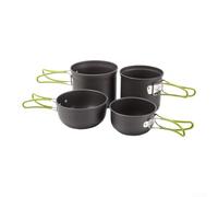 Hard Anodised Camping Cookware Set 460g Lightweight | Hard anodised aluminium, for rapid heat distribution, 460g ultra-light, campfire ready, easy clean non-stick surface