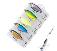 Hard Artificial Baits - Portable Lures for , Compact Bait 5 Pieces for Rivers and Sea Creeks with Artificial Tools to Attract Fish