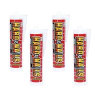 Hard As Nails Adhesive, Ultra Strong, Quick Bond, Waterproof, Heat Resistant, Long Lasting, Easy Application, Ideal for Professionals, Hobbyists, Carpenters, Plumbers & Electricians, 280ml (Pack of 4)