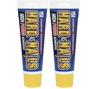 Hard As Nails - High Power Adhesive | Bond Wood, Plastic, Brick, Glass, Ceramics, Metal & More | Solvent Free, No Need for Nails (180ml Tube) (Pack of 2)
