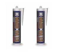 Hard As Nails Strong Adhesive, Multi Surface, Ultra Strong, Waterproof, Heat Resistant, Long Lasting, Easy Application, Ideal for Fixing Panels, Frames, Skirting Mirrors & Hooks, 310ml (Pack of 2)