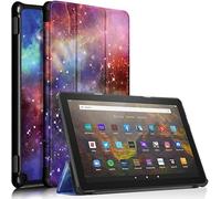 Hard Back Case for Amazon Fire HD 10 & 10 Plus Tablet, 25.4 cm, 13th/11th Generation 2023/2021, Tri-Fold Stand Cover with Auto Wake/Sleep (Galaxy)