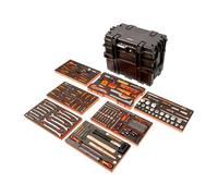 Hard Backpacks with Wheels, Telescopic Handle and 5 Drawers - 200 Tools