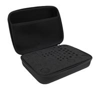 Hard Battery Organizer Storage Case, Battery Organizer Box Batterie Storage Holder for AA AAA C D 3V 9V Batteries, with EVA Sponge Compartments, Double Zippers and Sturdy Handle
