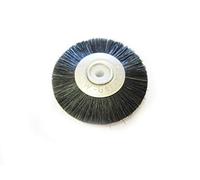 Hard Black Bristle Lathe Brushes with Plastic Centre 49mm Dia. for Jewellers (Pack of 10)