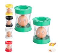 Hard Boiled Egg Peeler Tool for Hard Boiled Eggs,for Chicken and Quail Eggs, Handheld Kitchen Gadget, Easy Shell Remover,and Time Saving (Green,2PCS)