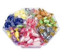Hard Boiled Sweets Mix 1.2kg Platter Assorted Wrapped Boiled Sweets Pick and Mix Gift including Chocolate Limes, Old English Mints, Sherbet Lemons, Winter Mixture, Blackcurrant & Liquorice