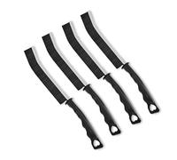 Hard Bristle Crevice Brush for Dead Corners | Pack of 3 Multifunctional Long Grout Cleaning Brush With Plastic Handle | Magic Gap Cleaning Brush For Tile, Sink, Windows - Black