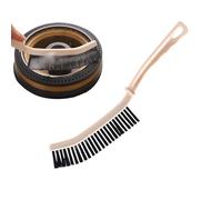 Hard Bristle Crevice Cleaning Brush with Long Handle, Multifunctional Gap Scrub Brush for Shower, Corners, and Tight Spaces, Ideal for Home, Kitchen, Car, and Bathroom Housekeeping Tasks.