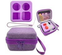 Hard Carrying Case and Silicone Skin Cover for YOTO Mini Screen-Free Bluetooth Audio Player, Compatible Accessories for Yoto Mini Make Your Own Card - Kids Screen-Free Bluetooth Audio Player (Purple)