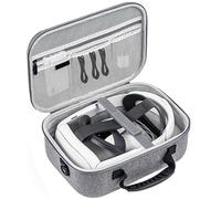 Hard Carrying Case Compatible with Meta Quest 3/Quest 2 Accessories, Touch Controllers and Others, VR Headset Storage, for Oculus Quest 3S/Quest 3/Vision Pro, Gray