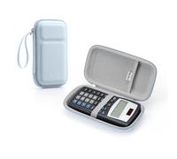 Hard Carrying Case Compatible with Texas Instruments TI-84 Plus CE/TI-30XIIS/TI-34, fx-115ES/300ES/991ES Plus/CATIGA/IPEROT Scientific/Graphing Calculators, Portable Travel Organizer Bag (Blue)