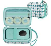 Hard Carrying Case for Phomemo D30 D35 Label Maker, Label Printer Case for Nelko P21, for NIIMBOT D110 D11, for Marklife P11 P12, for SUPVAN E10, Protective EVA Storage Bag with Mesh Pocket (Grid)