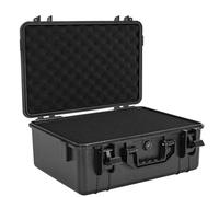 Hard Carrying Case,Shockproof Storage Box with Customizable Foam,Portable Protective Tool Box for Microphone,Recorder,Electronics,Tools,Cameras,Equipment and More, 16.3" x 13.3" x 5.3"