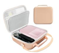 Hard Case Compatible with Canon SELPHY CP1500/CP1300/ CP1200 Photo Printer,PU Surface,Powerful waterproof and anti fouling function,Built in shock absorber pad(Rose Gold,Case Only)