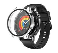 Hard Case Compatible with Huawei Watch GT 5 41mm 46mm, HD Clear Built-in 9H Tempered Glass Screen Protector, Full Protection Slim Cover (Clear, for Watch GT5 46mm)