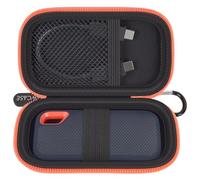 Hard Case Compatible with SanDisk 500GB/ 1TB/ 2TB/ 4TB Extreme Portable SSD - Up to 1050MB/s - USB-C - External Solid State Drive. Carrying Travel Holder for USB Cable -Orange Zipper (Box Only)