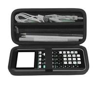Hard Case Compatible with Texas Instruments TI-84 Plus CE/TI-84 Plus/TI-83 Plus/TI-83 Plus CE/Casio fx-9750GIII Graphing Calculator,Extra Mesh Pocket Fits USB Cables, Ruler, Manual and Pencil, Black