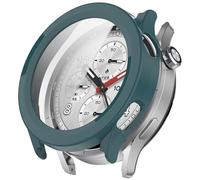 Hard Case Compatible with Xiaomi Watch S5, HD Clear Built-in 9H Tempered Glass Screen Protector, Full Protection Slim Cover for Xiaomi Watch S5 (Green)