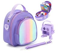 Hard Case Compatible with Yoto Mini (2024 Edition), 2-in-1 Travel Bundle: Silicone Cover + Case with Shoulder Strap (Fits Mini Player & Headphones) + Up to 30 Card Holder for YOTO Cards