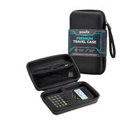 Hard Case for Casio Fx-570Es Plus-2 Graphic Calculator, Shockproof Pouch | Protective EVA Travel Organiser with Detachable Wrist Strap & Mesh Pocket for USB Cable, Charger & Accessories, Matt Black