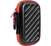 Hard Case for E30 E60 E61 E80 Portable SSD - Shockproof EVA Protective Storage Case with Elastic Net - Jump Drive Travel Bag 12.5cm(Black-PU)