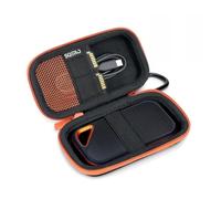Hard Case for SanDisk Extreme/SanDisk PRO 1TB 2TB 4TB 500GB with Anti-Lost Smart Tracker Tag, Protective Travel Storage Bag, with Dual SD Card Slots (Not fit USB4)