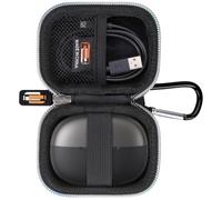 Hard Case for SHOKZ OpenFit Pro Open-Ear True Wireless Earbuds, Case Only | EVA Shell Headphone Storage Box, Protective Carrying Case, Accessories Mesh Pocket, Lightweight, Carabiner Clip