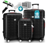 Hard case set Exopack 3-piece black ABS accessories