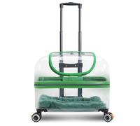 Hard Cat Carrier Pet Stroller Freely Breathe Travel Dog Carriage with Wheels Zipper Entry Outdoor Cat Crate Cat Kennel Trolley Case