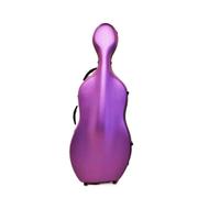 Hard Cello Case ABS Lightweight Light Carbon Fiber Cello Box | 3kg without Rollers or Handles, Paired with Colored Rubber Strip Hard Case(4 4 Matte purple)
