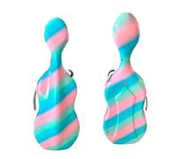 Hard Cello Case ABS Lightweight Light Carbon Fiber Cello Box | 3kg without Rollers or Handles, Paired with Colored Rubber Strip Hard Case(4 4 pink blue)