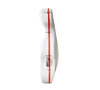 Hard Cello Case ABS Lightweight Light Carbon Fiber Cello Box | 3kg without Rollers or Handles, Paired with Colored Rubber Strip Hard Case(4 4 White)