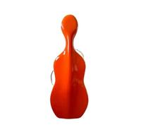 Hard Cello Case ABS Lightweight Light Carbon Fiber Cello Box | 3kg without Rollers or Handles, Paired with Colored Rubber Strip Hard Case(4 4 orange)