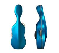 Hard Cello Case ABS Lightweight Light Carbon Fiber Cello Box | 3kg without Rollers or Handles, Paired with Colored Rubber Strip Hard Case(4 4 matte blue)