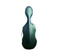 Hard Cello Case ABS Lightweight Light Carbon Fiber Cello Box | 3kg without Rollers or Handles, Paired with Colored Rubber Strip Hard Case(4 4 matte green)