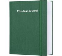Hard Cover 5 Year Journal | The Easiest to Use Five Year Journal | Quick and Easy Five Year Memory Notebook | 8.5'' x11'', Green