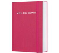 Hard Cover 5 Year Journal | The Easiest to Use Five Year Journal | Quick and Easy Five Year Memory Notebook | 5.8'' x8.3'', Pink