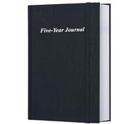 Hard Cover 5 Year Journal | The Easiest to Use Five Year Journal | Quick and Easy Five Year Memory Notebook | 5.8'' x8.3'', Black