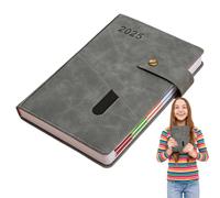 Hard Cover Planner Notebook - 2025 PU Leather Things to Do Journal, Portable Planner Notepad for Work, Study, Schedule Tracking, Event Planning, Business Organization, Personal and Daily Use