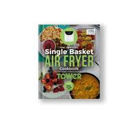 Tower RECIPEBOOKSINGLE Hard Cover Recipe Book for Single Basket Air Fryers, 250 pages