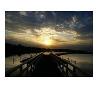 Hard Difficult Challenging Puzzle for Teens 500pc Jigsaw Puzzles-Pier,Water,Decline,Evening 52x38cm