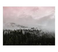 Hard Difficult Challenging Puzzles for Adults 1000pc Puzzle-Fog,forests,pink 70x50cm